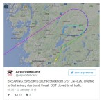 SAS SK1530 London-Stockholm diversion to Gothenburg after bomb scare